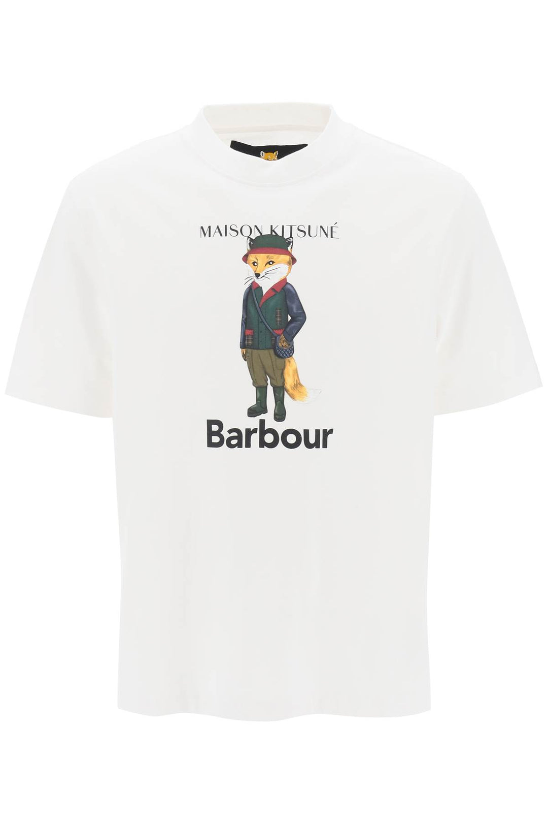 Maison Kitsuné Fox Beaufort Crew Neck T Shirt - Barbour - Men