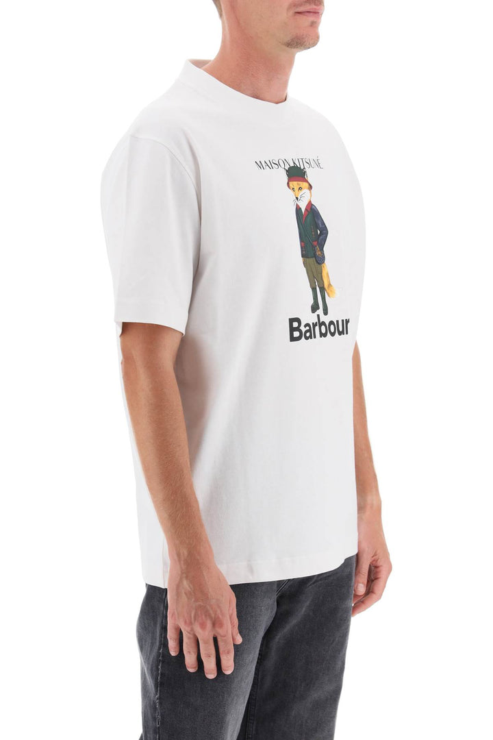 Maison Kitsuné Fox Beaufort Crew Neck T Shirt - Barbour - Men