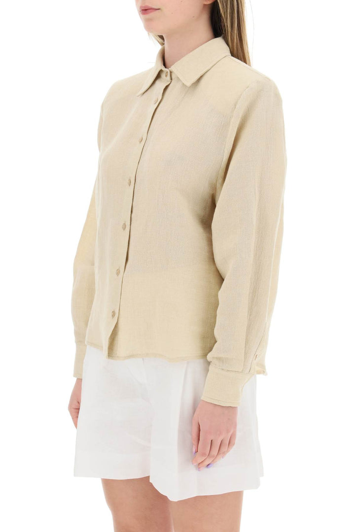 'Malibu' Cotton Linen Shirt - Mvp Wardrobe - Women