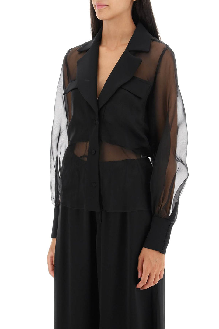 'Rodeo Drive' Shirt In Silk Organza - Mvp Wardrobe - Women