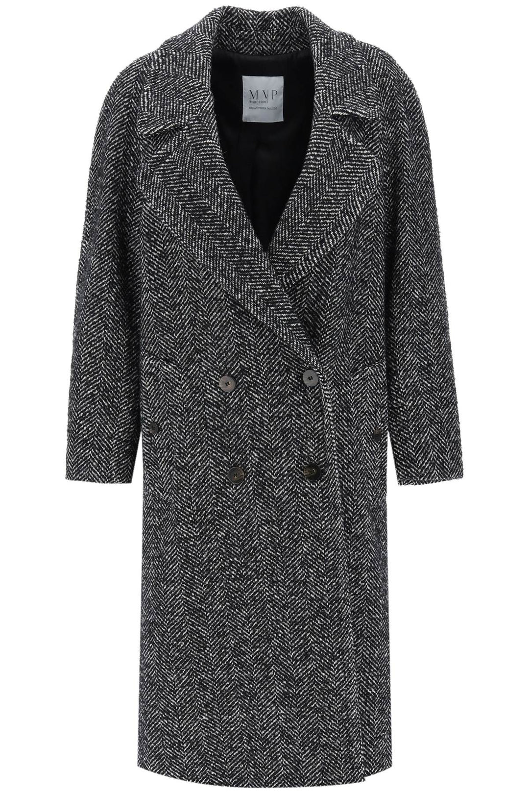 Oversized Herringbone Coat - Mvp Wardrobe - Women