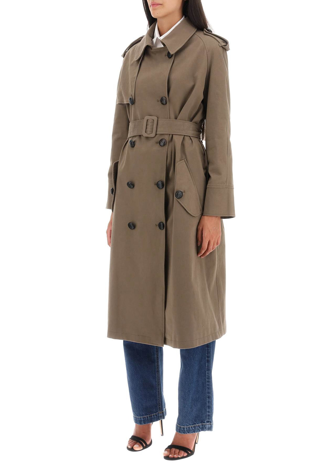 'Bigli' Cotton Double Breasted Trench Coat - Mvp Wardrobe - Women