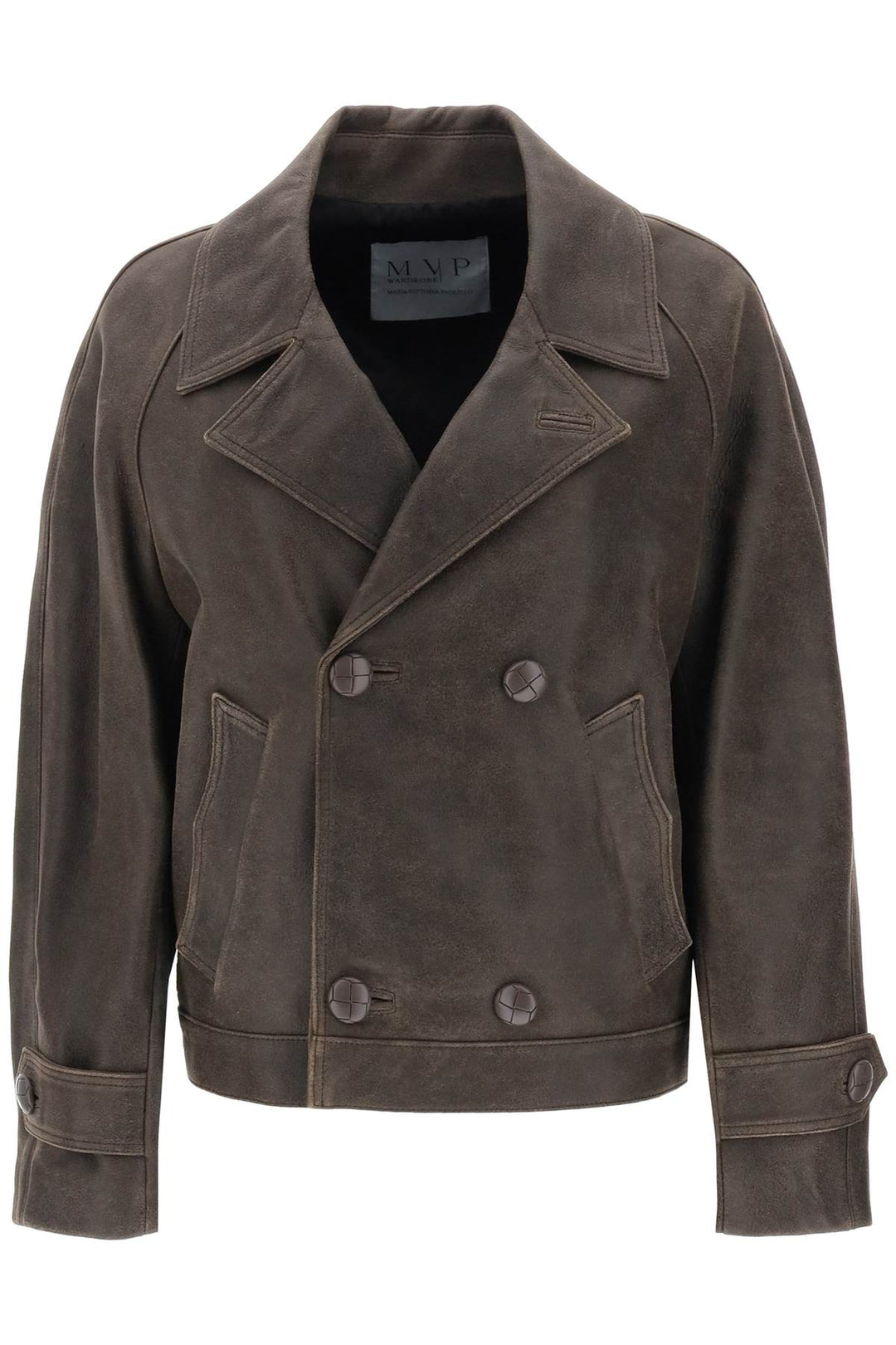 Solferino Jacket In Vintage Effect Leather - Mvp Wardrobe - Women