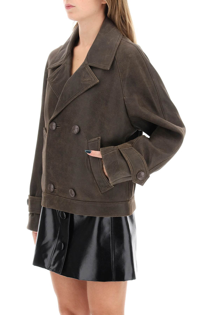 Solferino Jacket In Vintage Effect Leather - Mvp Wardrobe - Women