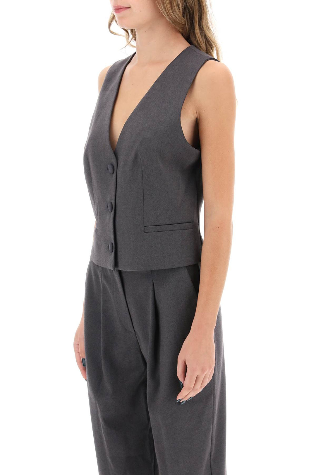 Meda Wool Blend Vest - Mvp Wardrobe - Women