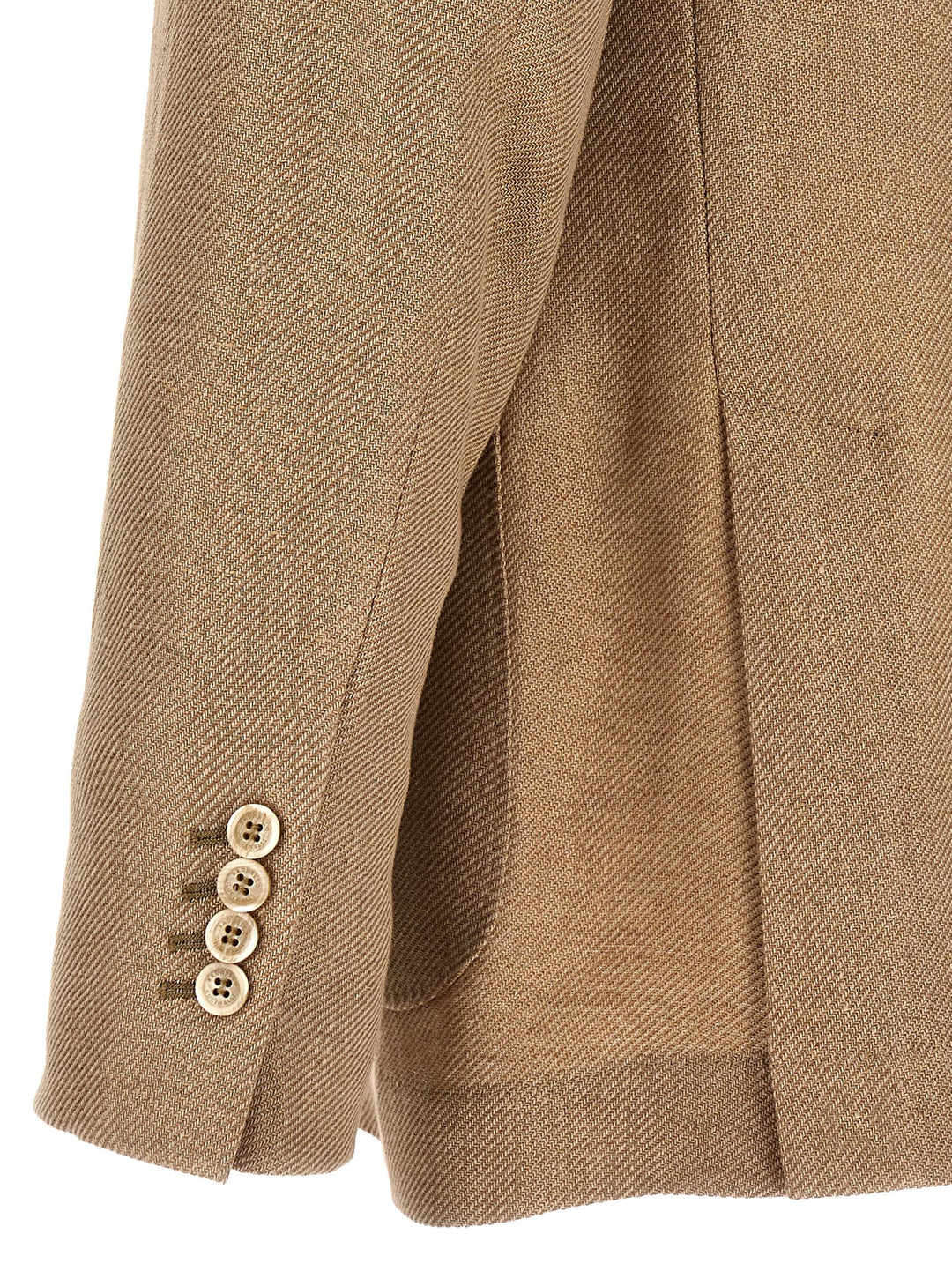 Unlined Single-Breasted Blazer Jackets Beige