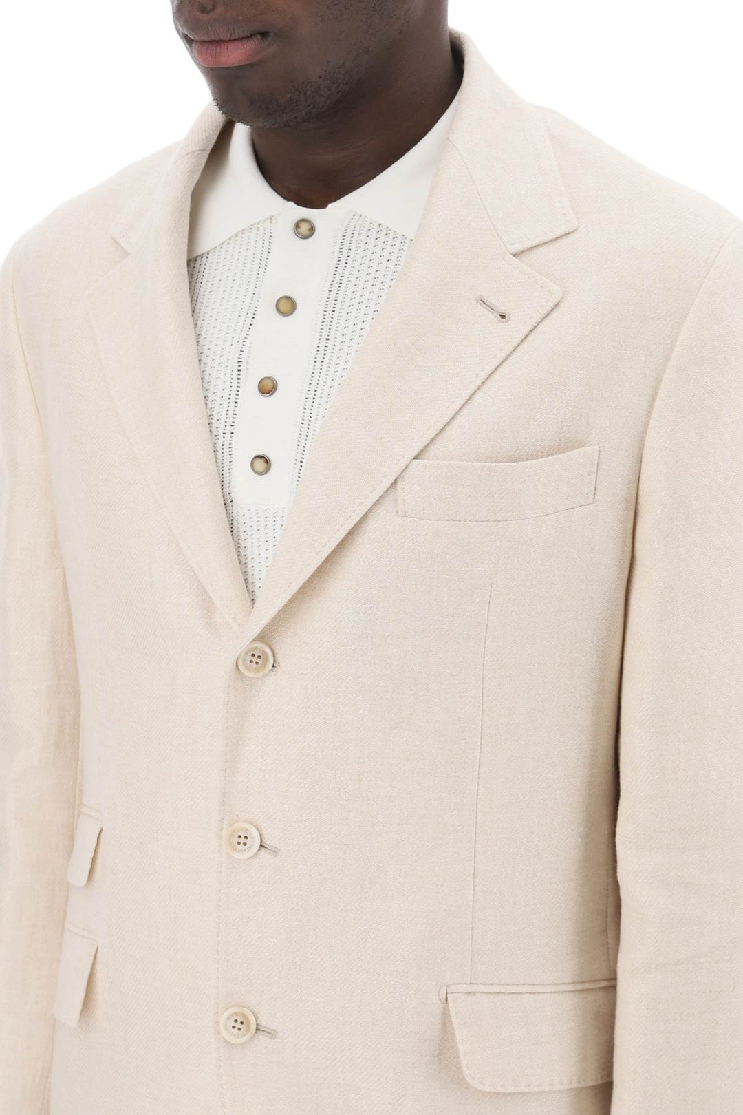 Cavallo Deconstructed Single Breasted Jacket - Brunello Cucinelli - Men