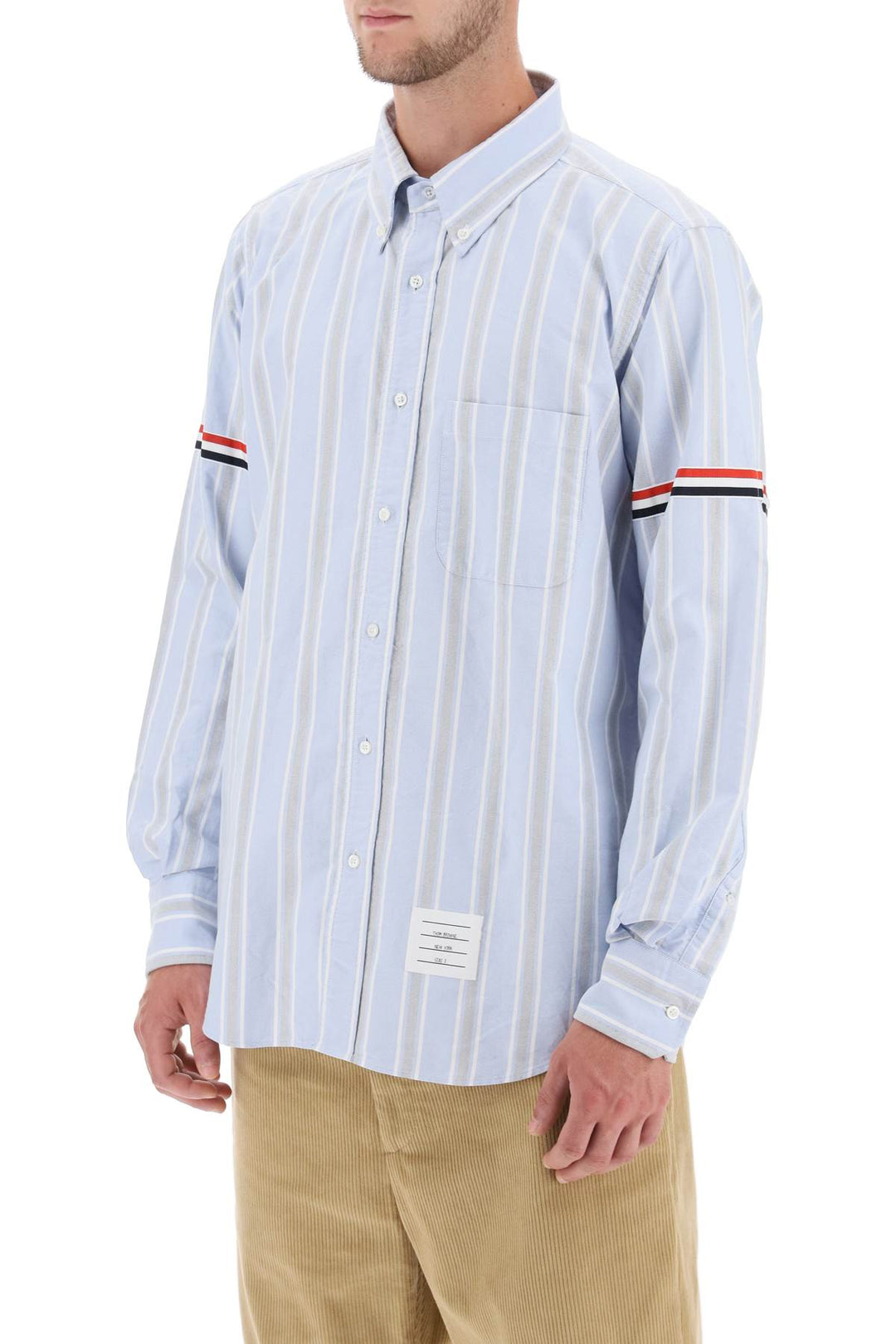 Striped Oxford Button Down Shirt - Thom Browne - Men