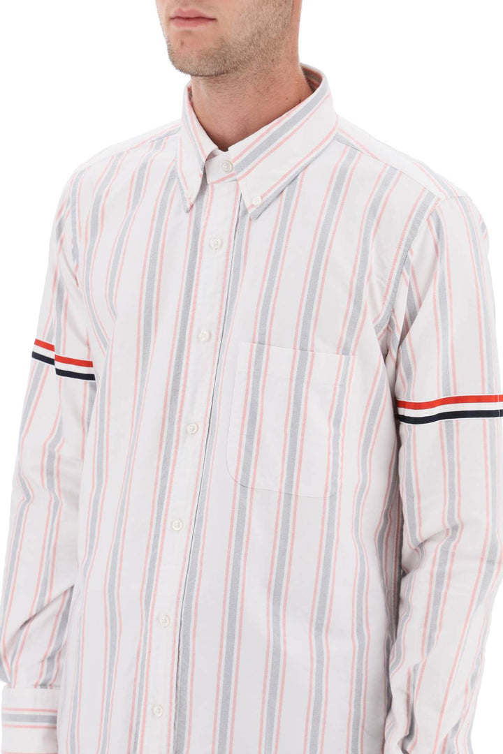 Striped Oxford Button Down Shirt - Thom Browne - Men