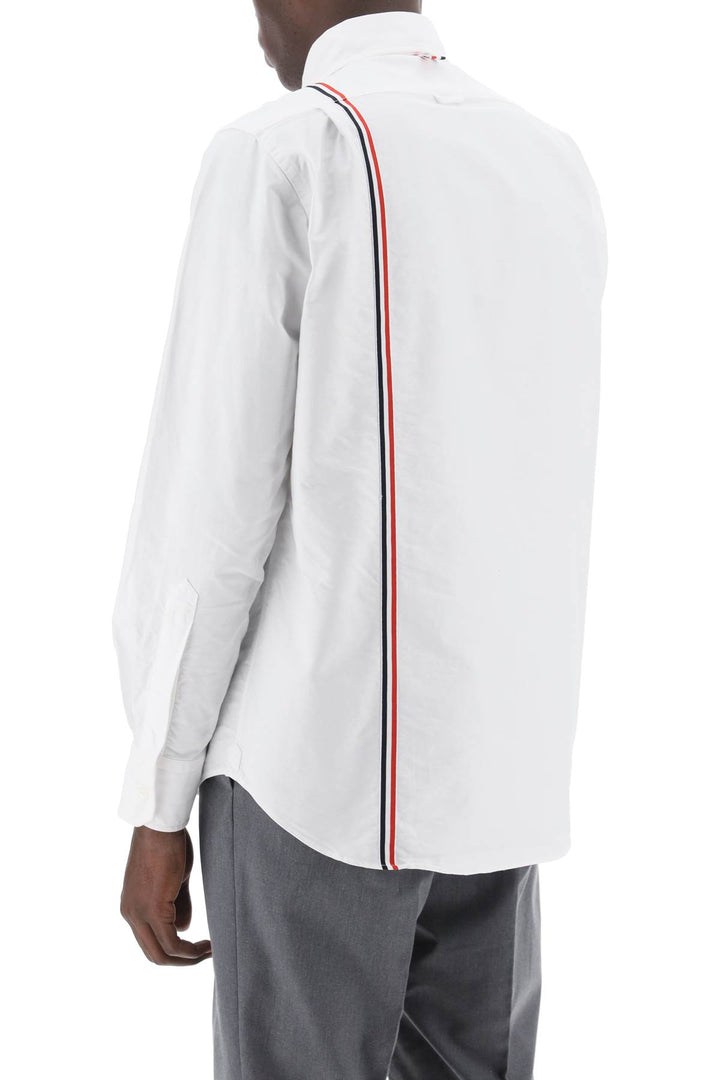 Button Down Shirt With Tricolor Band - Thom Browne - Men