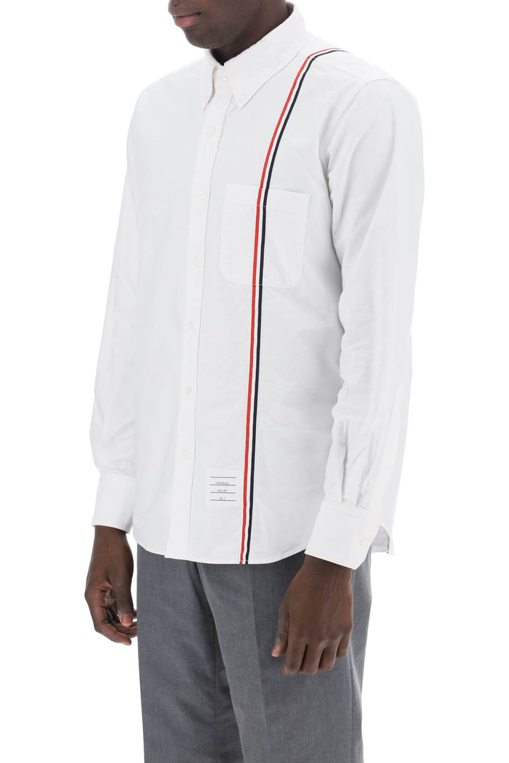 Button Down Shirt With Tricolor Band - Thom Browne - Men