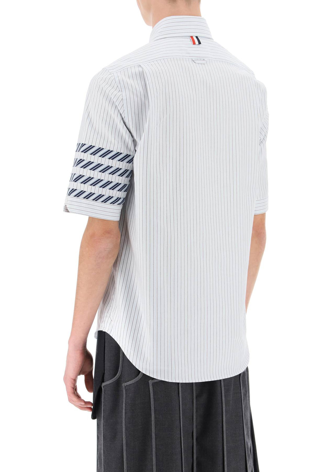 Short Sleeved 4 Bar Shirt - Thom Browne - Men