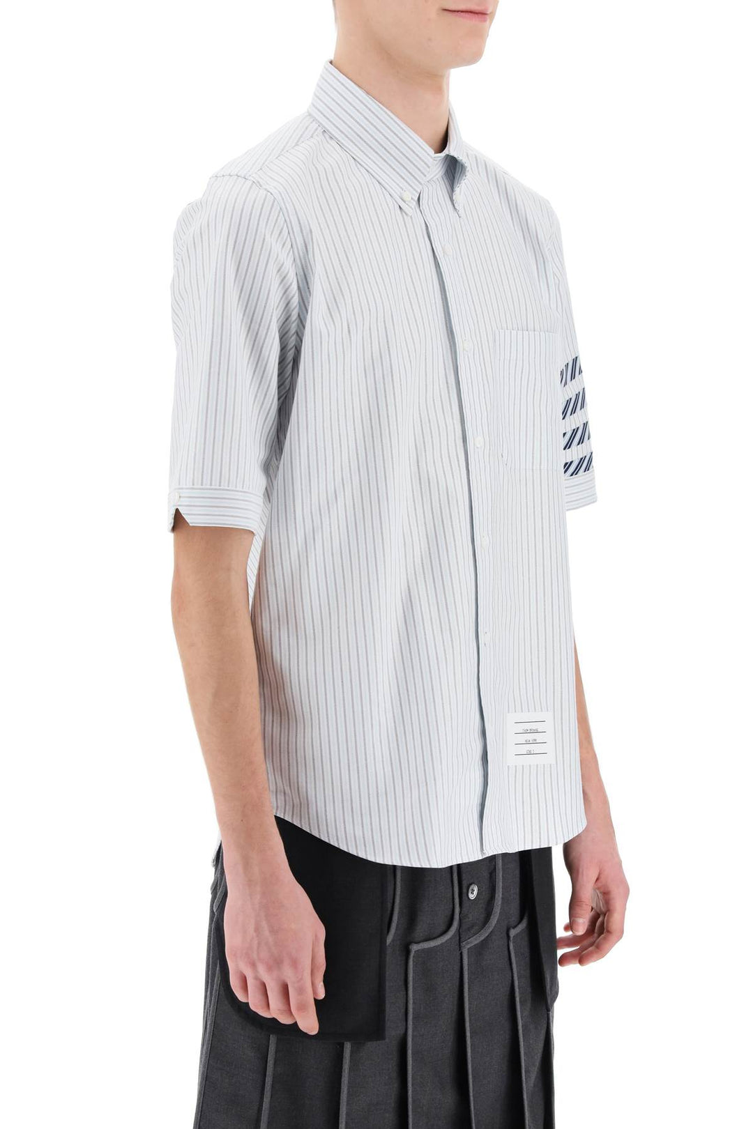 Short Sleeved 4 Bar Shirt - Thom Browne - Men