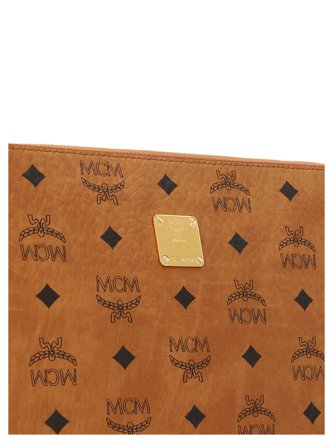 Veritas Monogram Medium Clutch Brown