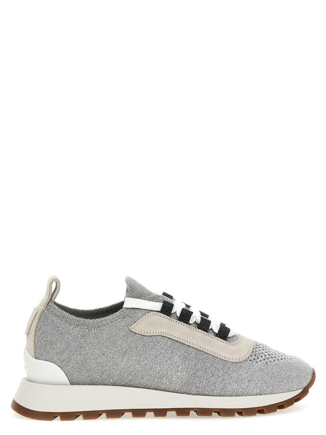 Lurex Knit Sneakers Gray