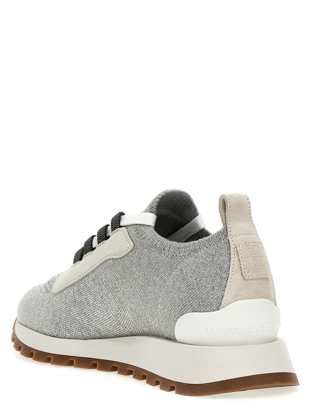 Lurex Knit Sneakers Gray