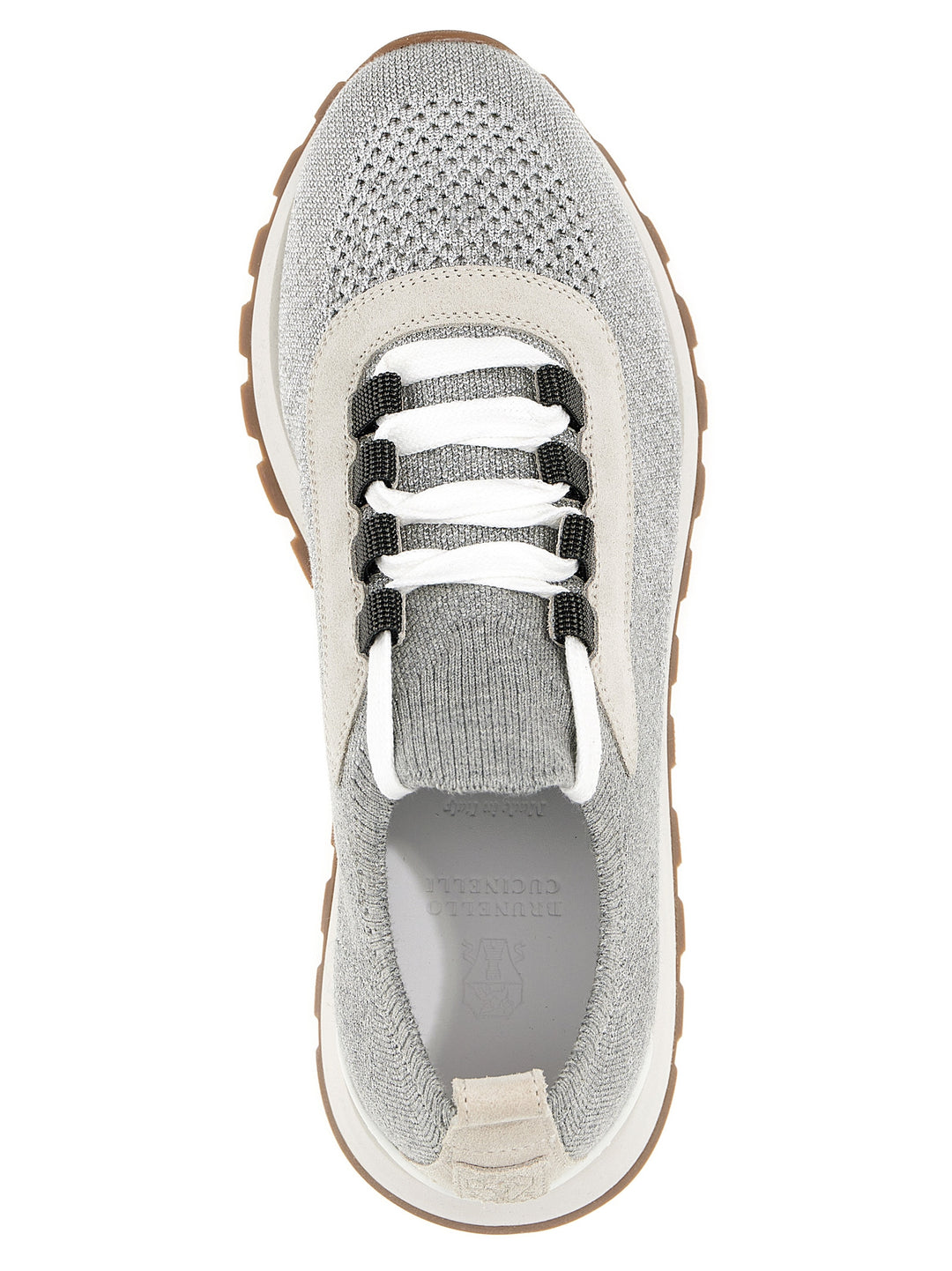 Lurex Knit Sneakers Gray