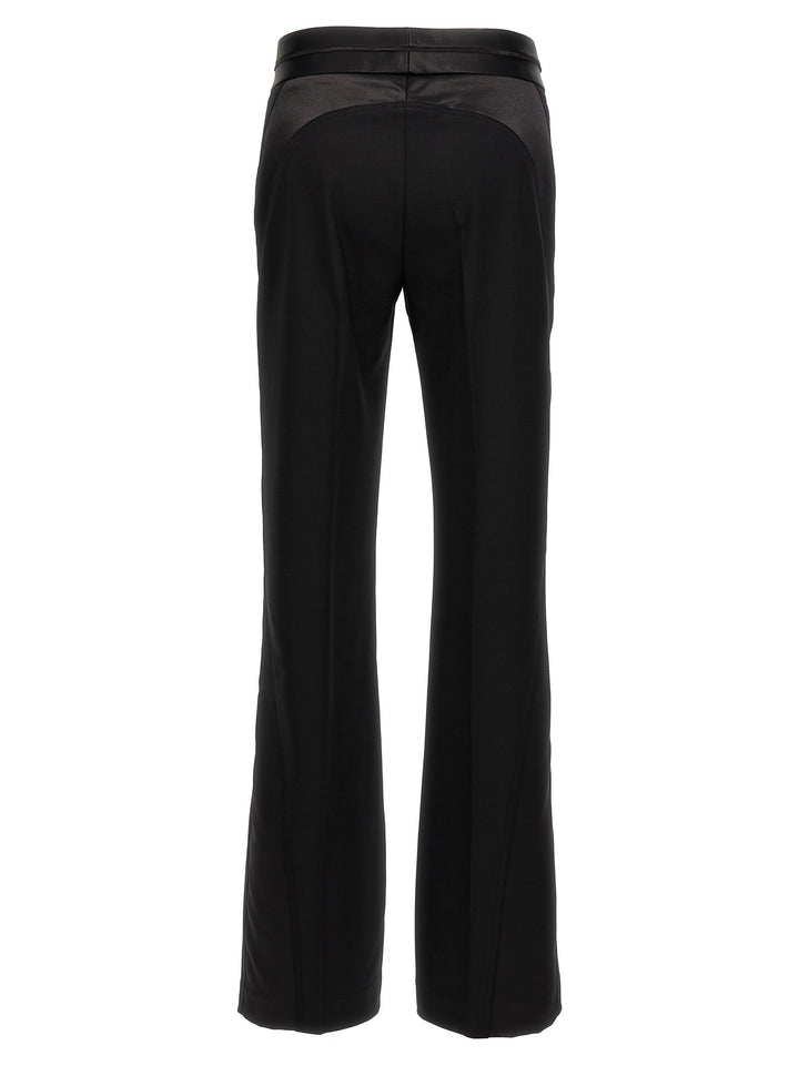 Wool Bootcut Pants Black