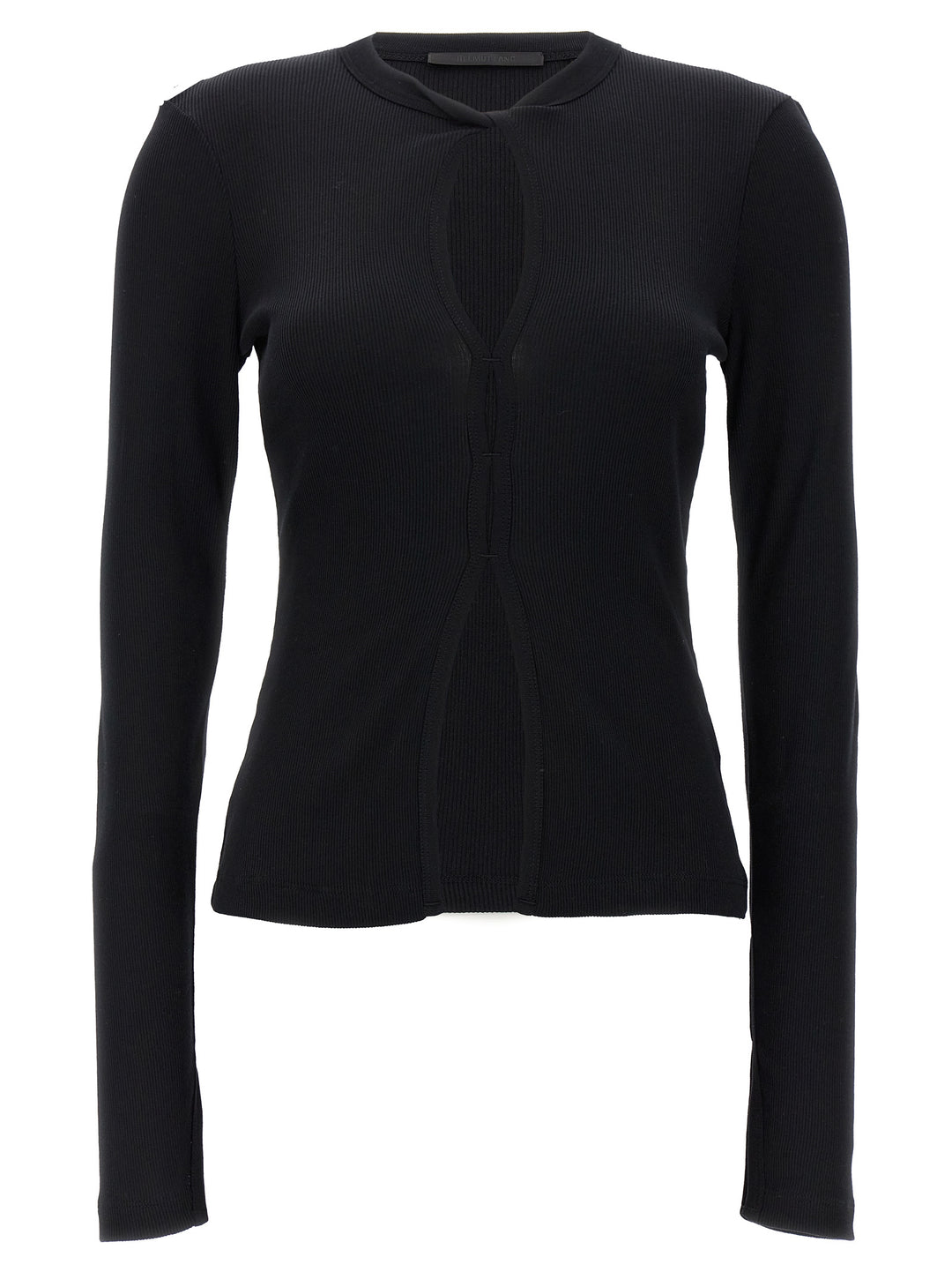 Top Cut Out Tops Black