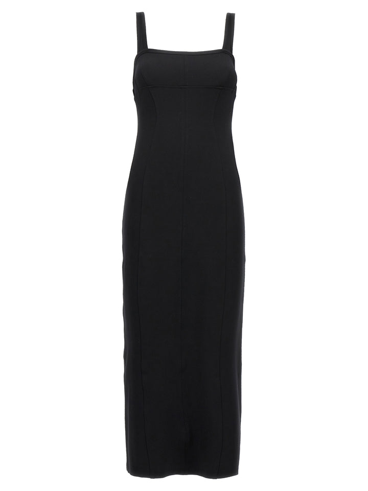 Stretch Midi Dress Dresses Black