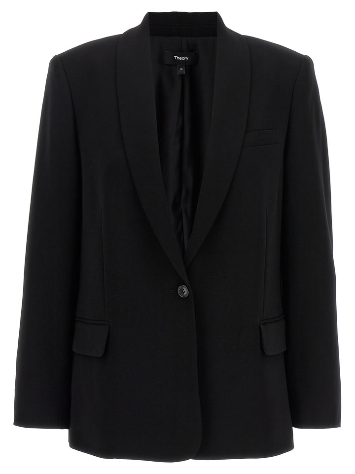 Single-Breasted Blazer Blazer And Suits Black