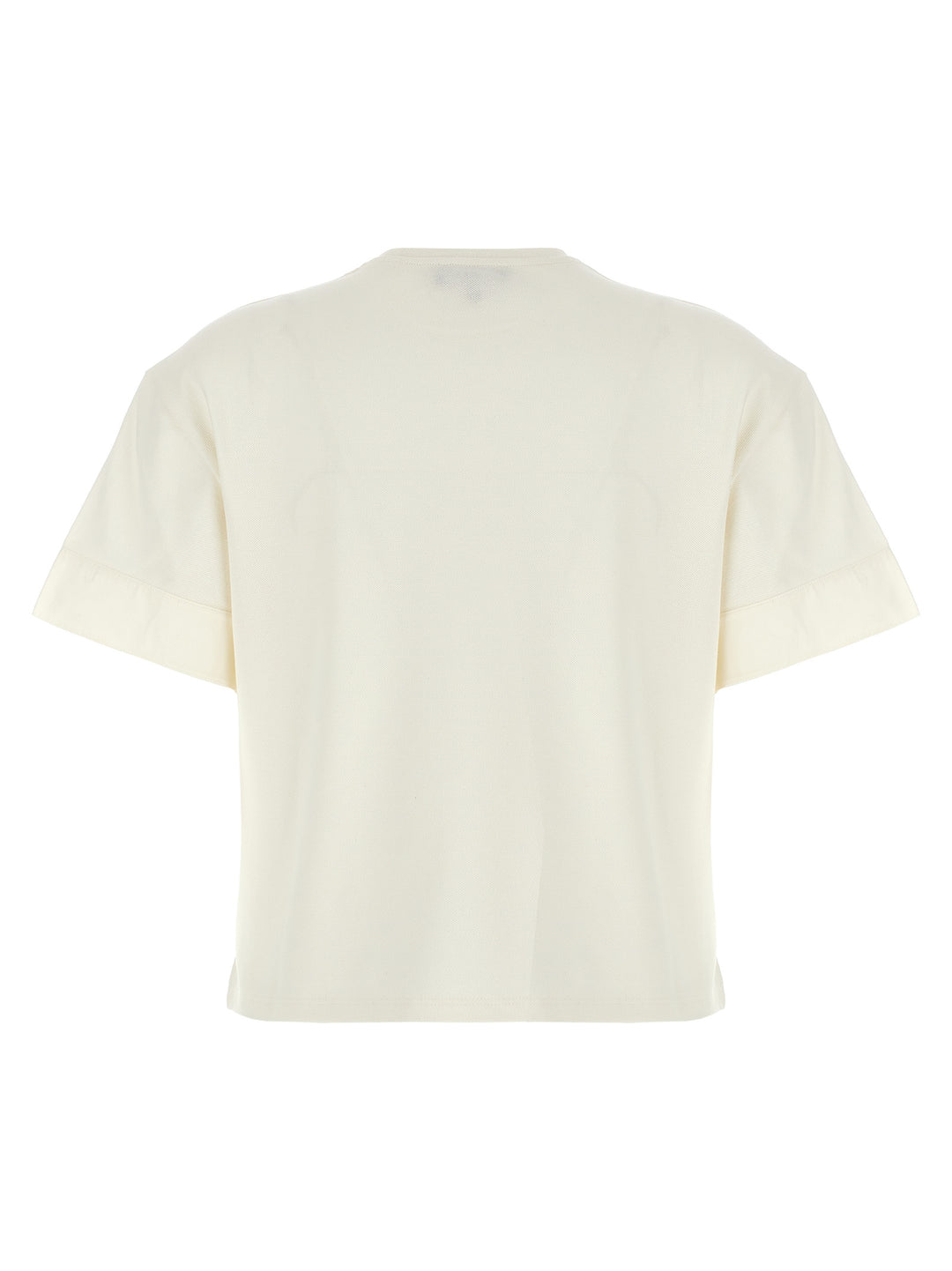 Piqué Cotton Top Tops White