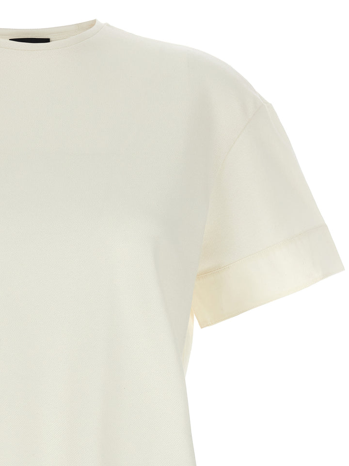 Piqué Cotton Top Tops White