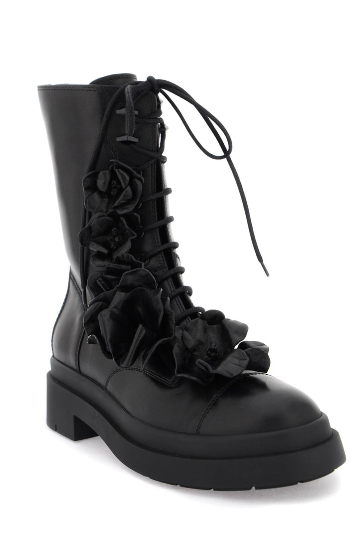 Nari Flowers Flat Combat Boots - Jimmy Choo - Women