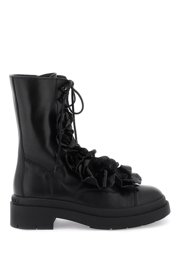 Nari Flowers Flat Combat Boots - Jimmy Choo - Women