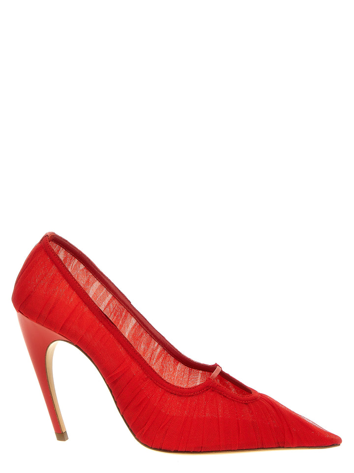 Tulle Pumps Red