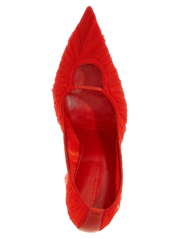 Tulle Pumps Red