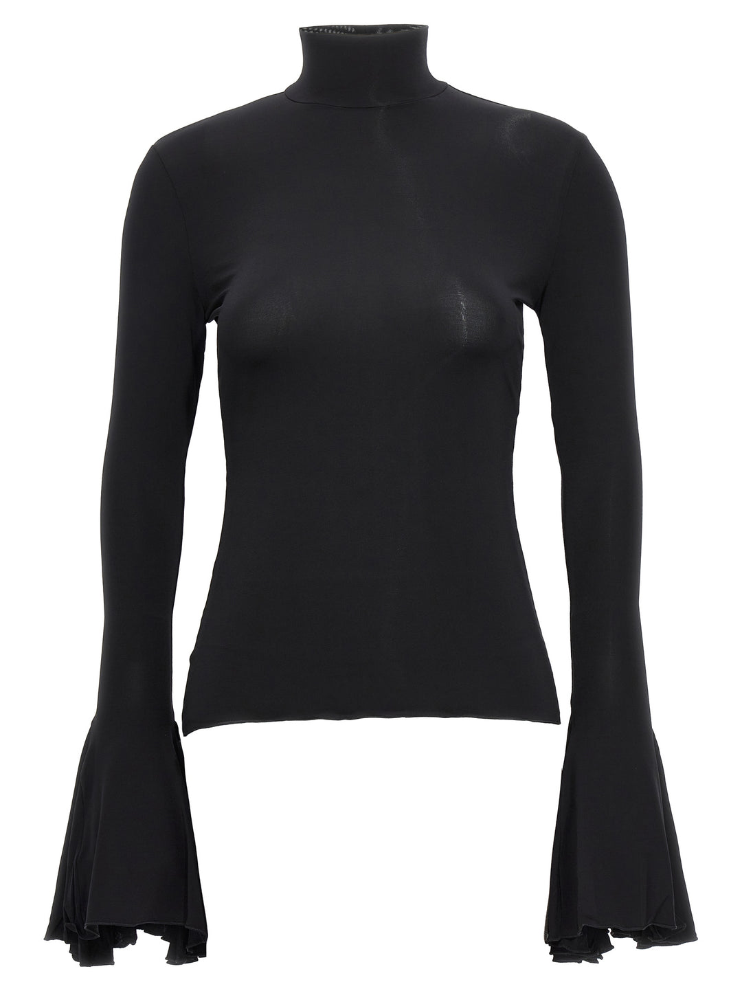 Godet Cuffs Tops Black