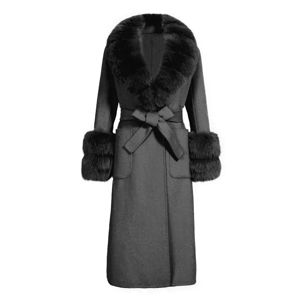 Coat Lebonè Black Mixed Cashmere