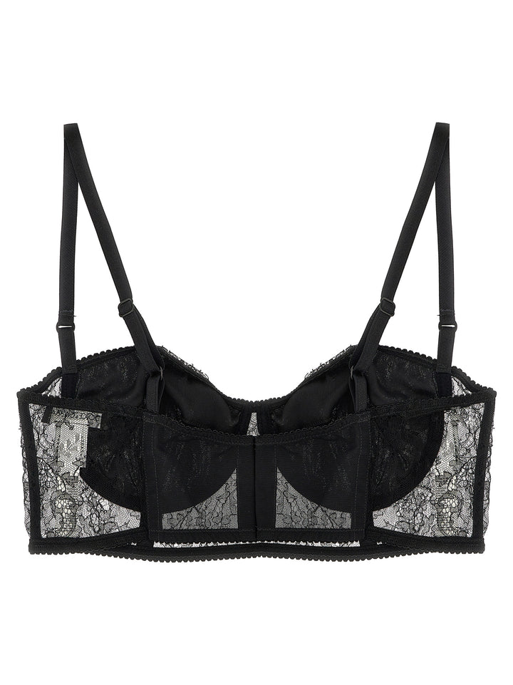 Lace Balcony Bra Underwear, Body Black