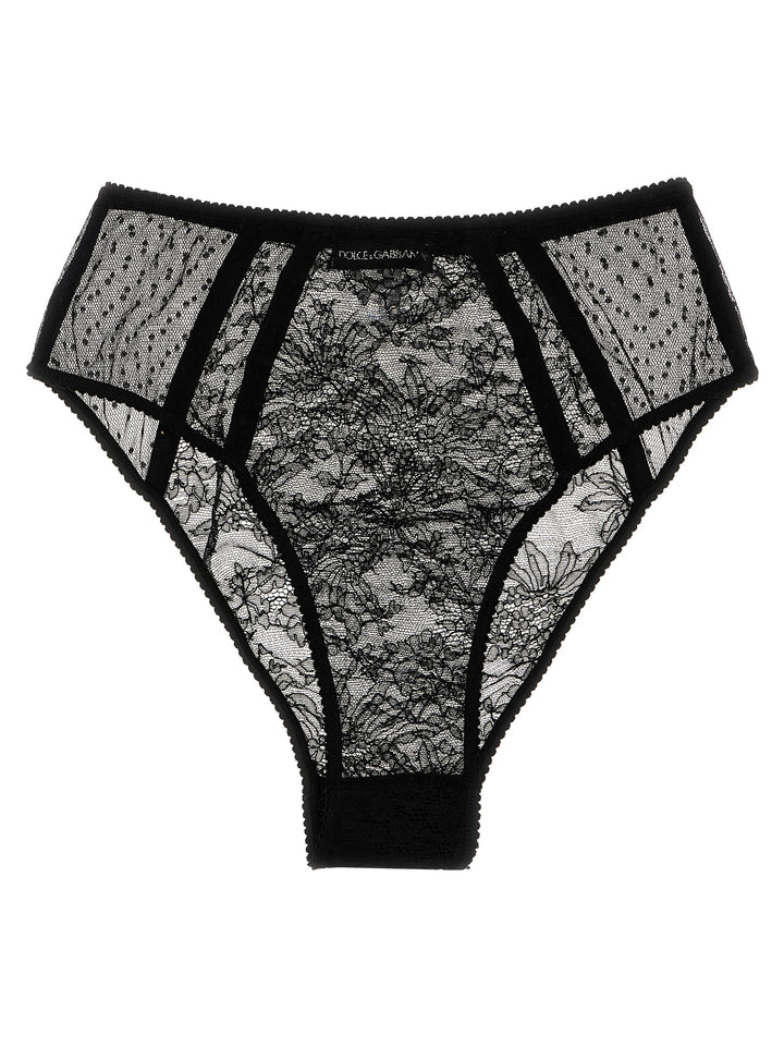 Lace Briefs Underwear, Body Black