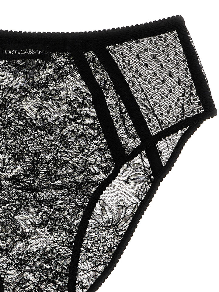 Lace Briefs Underwear, Body Black