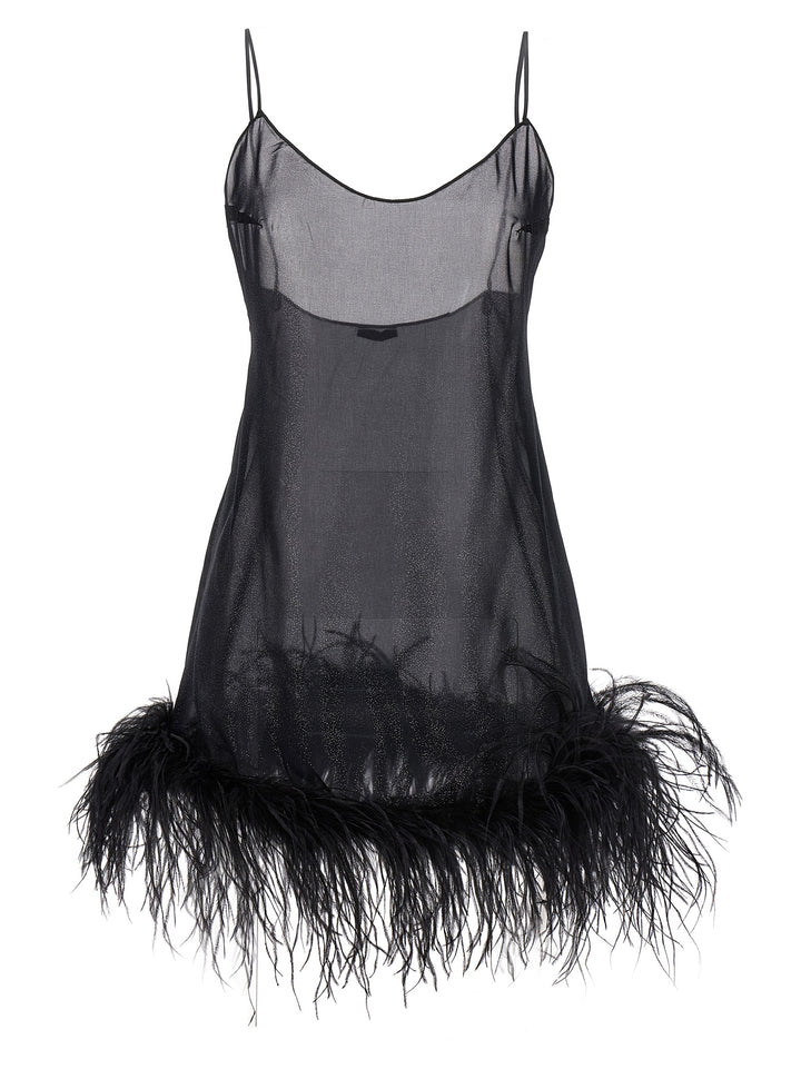 Plumage Babydoll Dresses Black