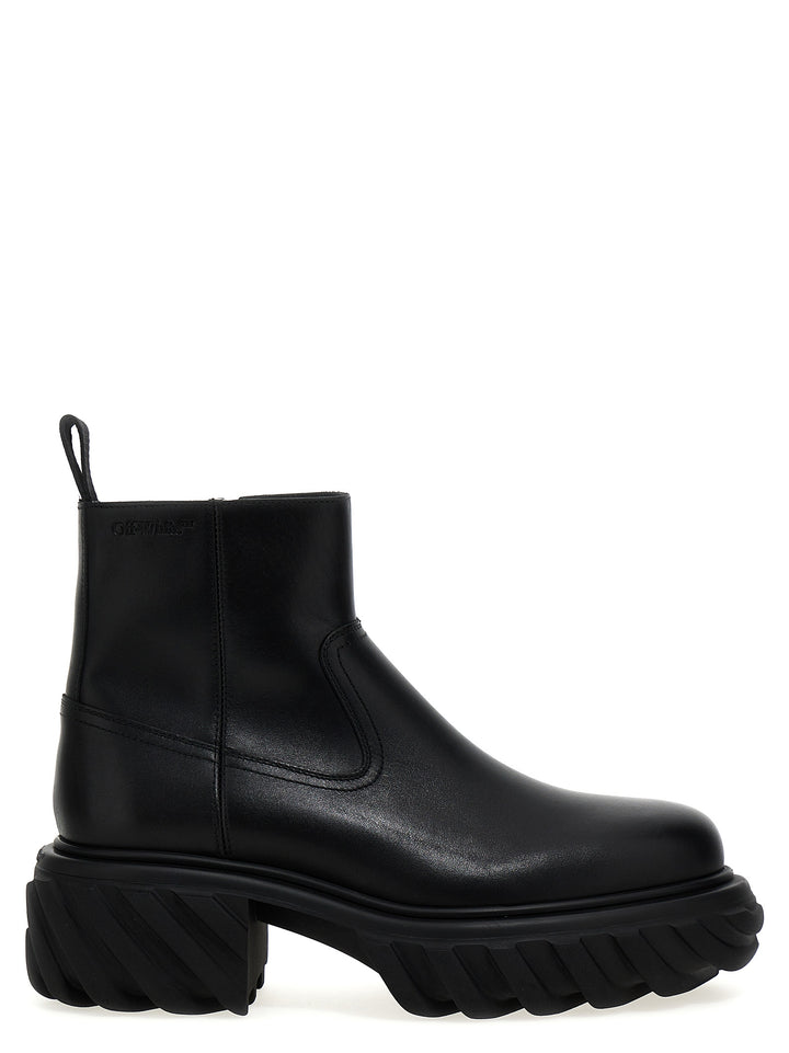 Tractor Motor Boots, Ankle Boots Black