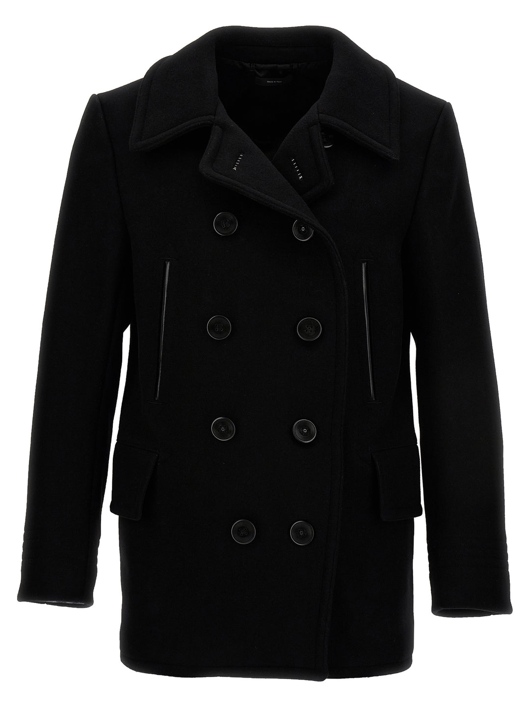 Japan Wool Double Breast Coat Coats, Trench Coats Black