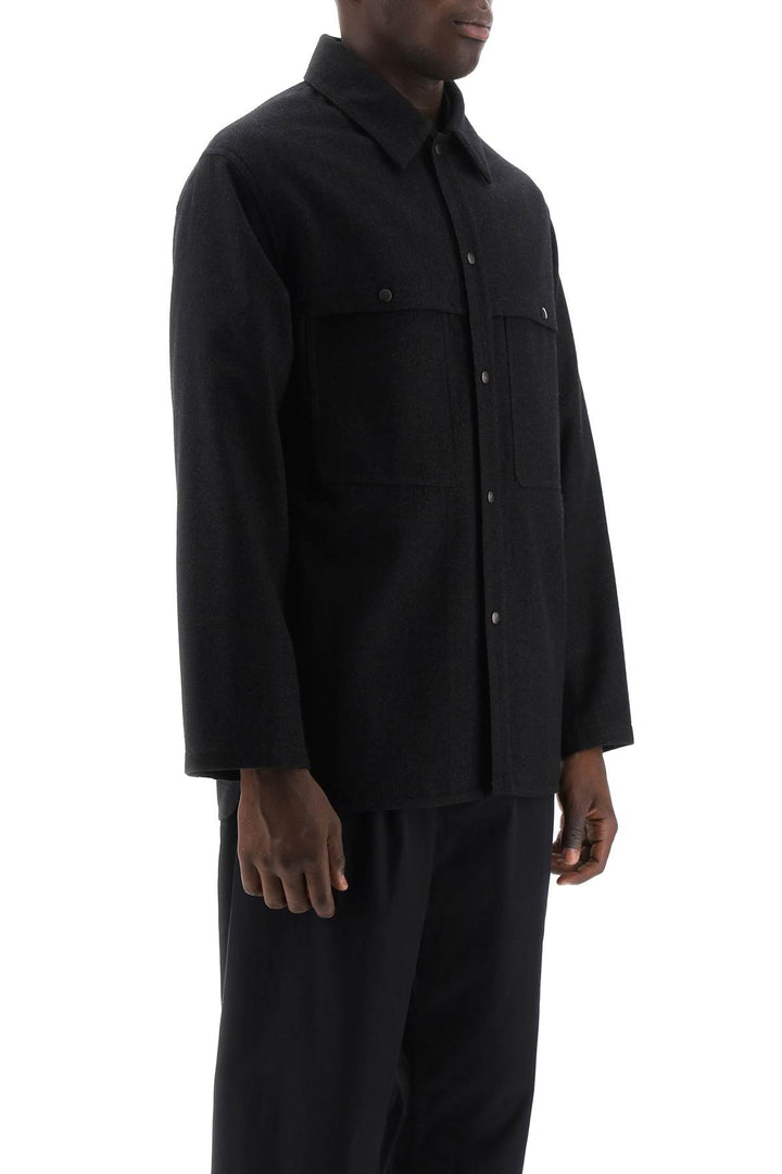 Wool And Cotton Overshirt - Lemaire - Men