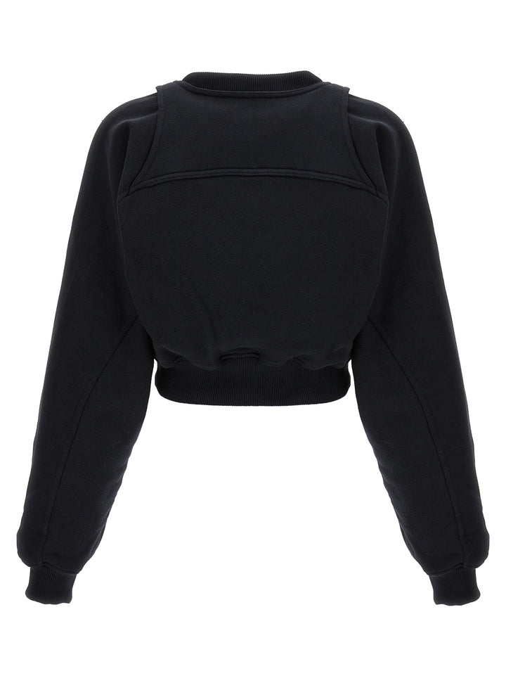 Logo Embroidery Sweatshirt Black