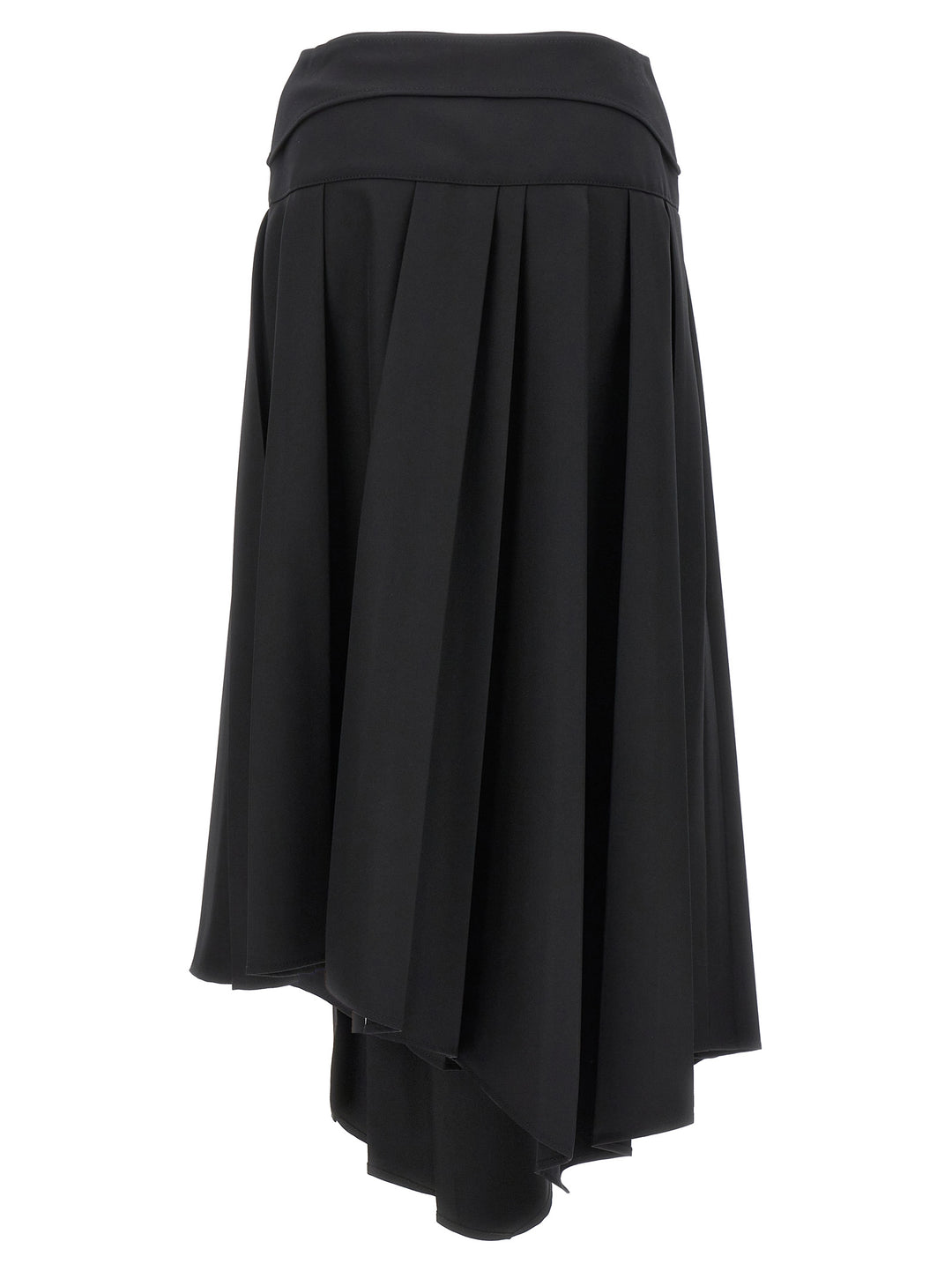 Pleated Midi Skirt Skirts Black