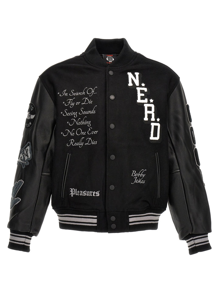 Nerd Varsity Casual Jackets, Parka Black