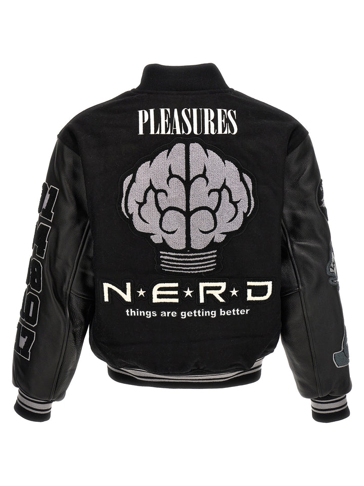 Nerd Varsity Casual Jackets, Parka Black