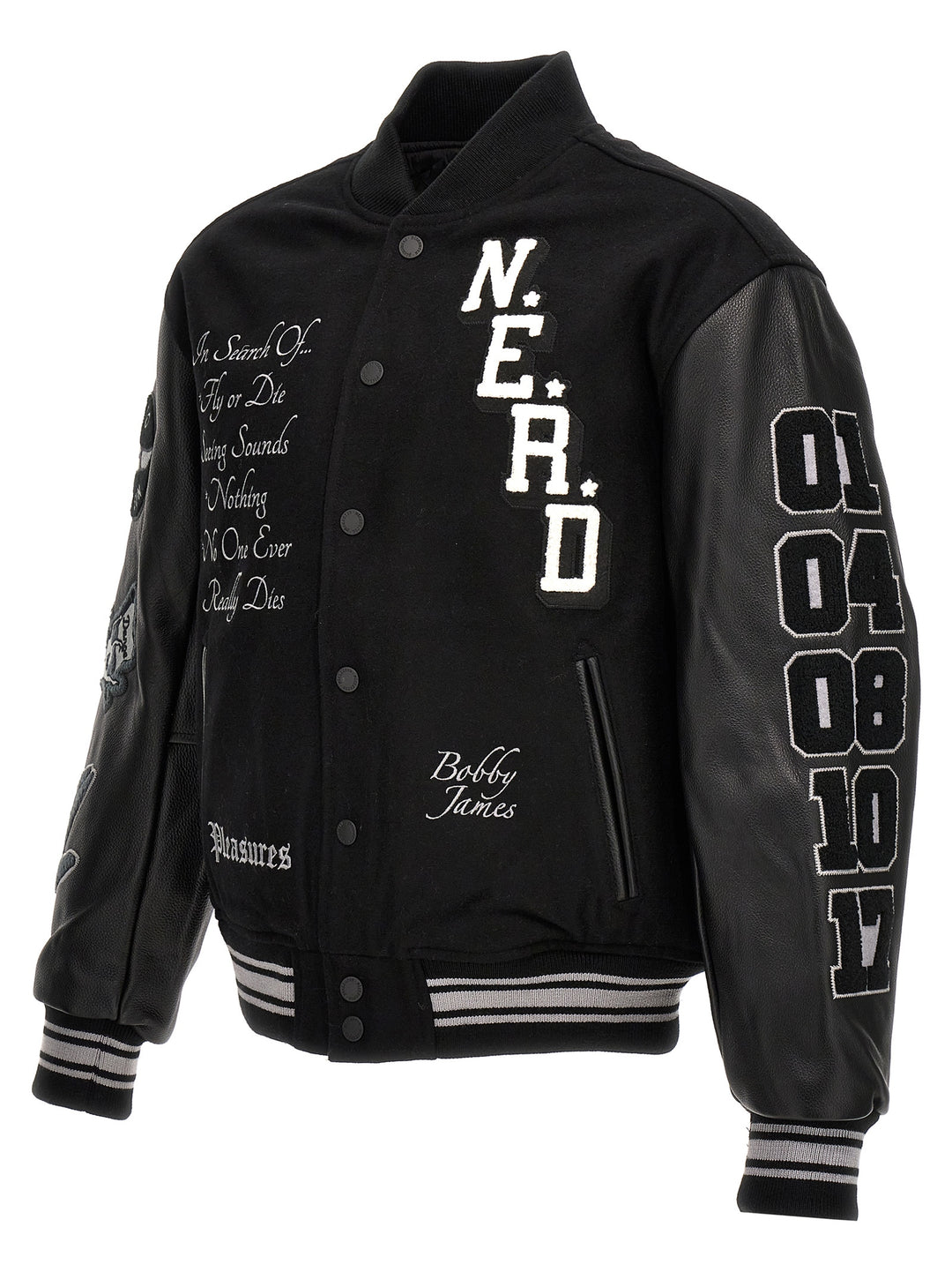 Nerd Varsity Casual Jackets, Parka Black