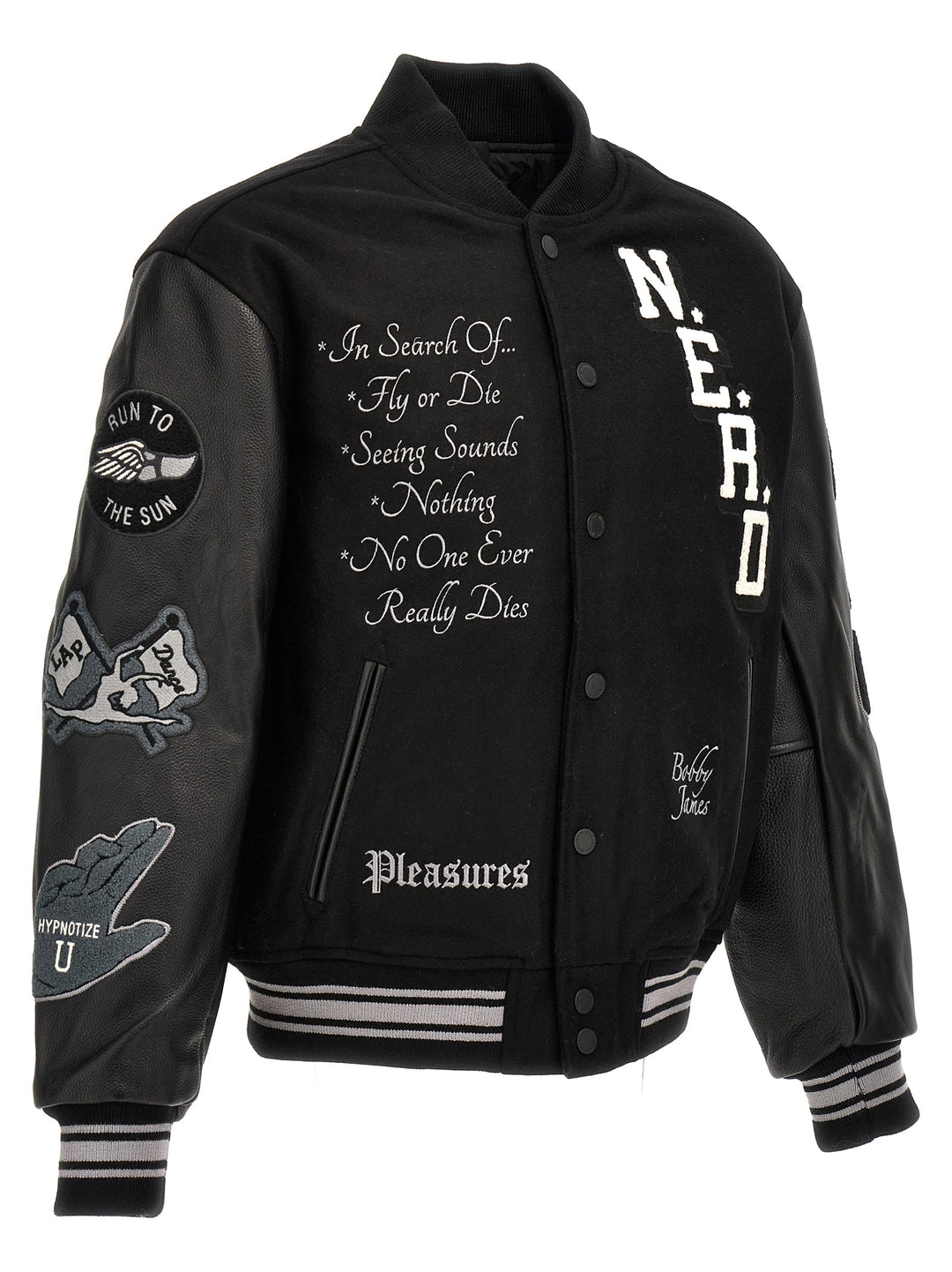 Nerd Varsity Casual Jackets, Parka Black