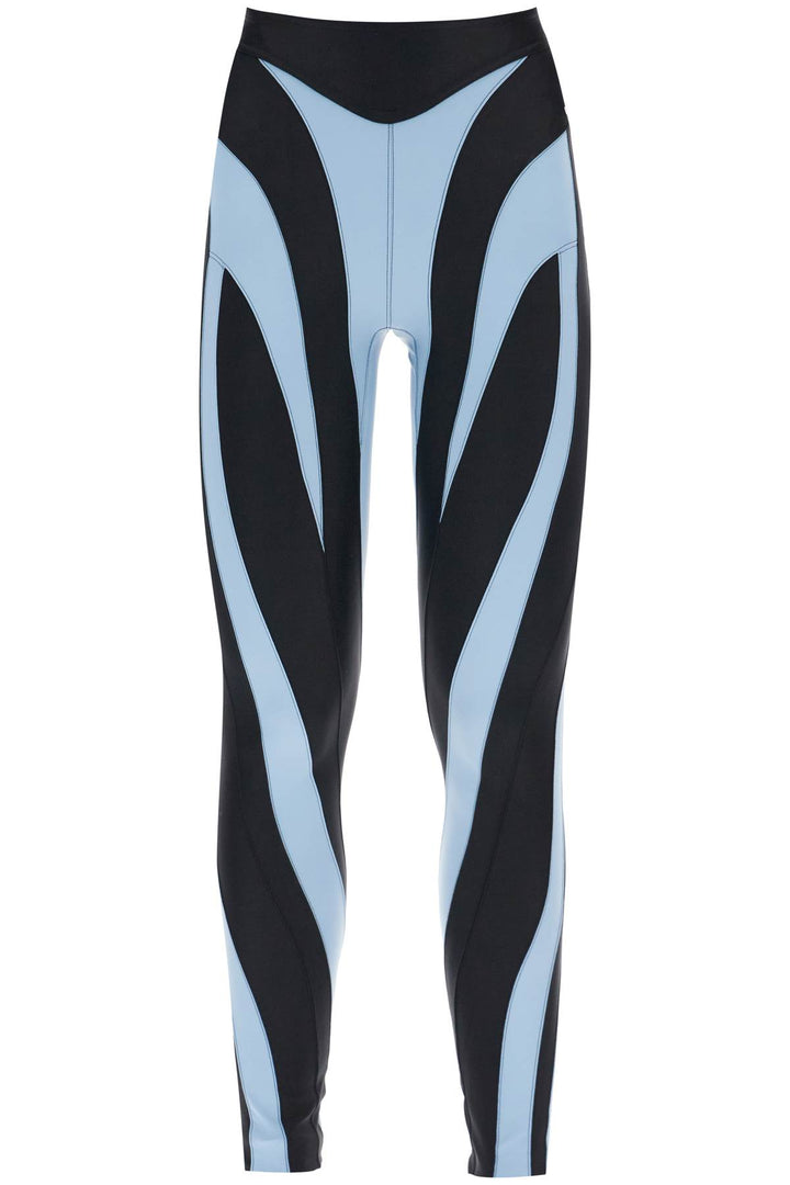 Two Tone Spiral Leggings - Mugler - Women