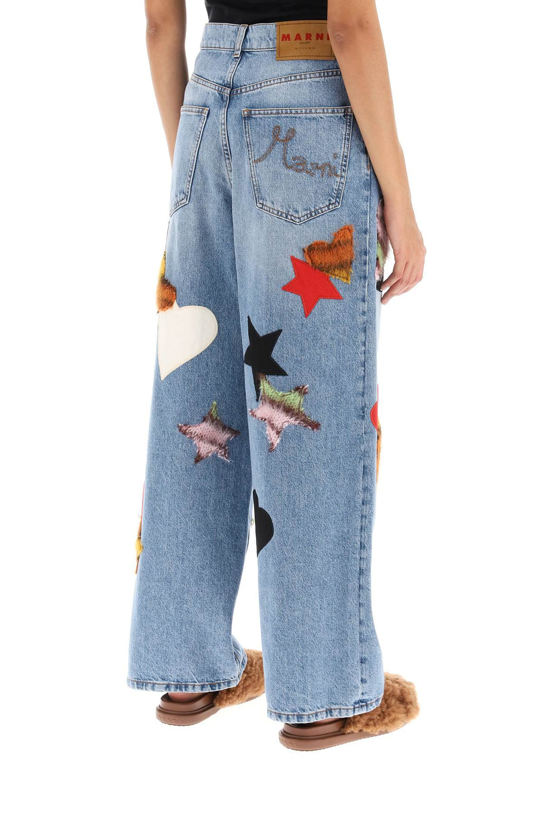 Relaxed Fit Jeans With Patches - Marni - Women