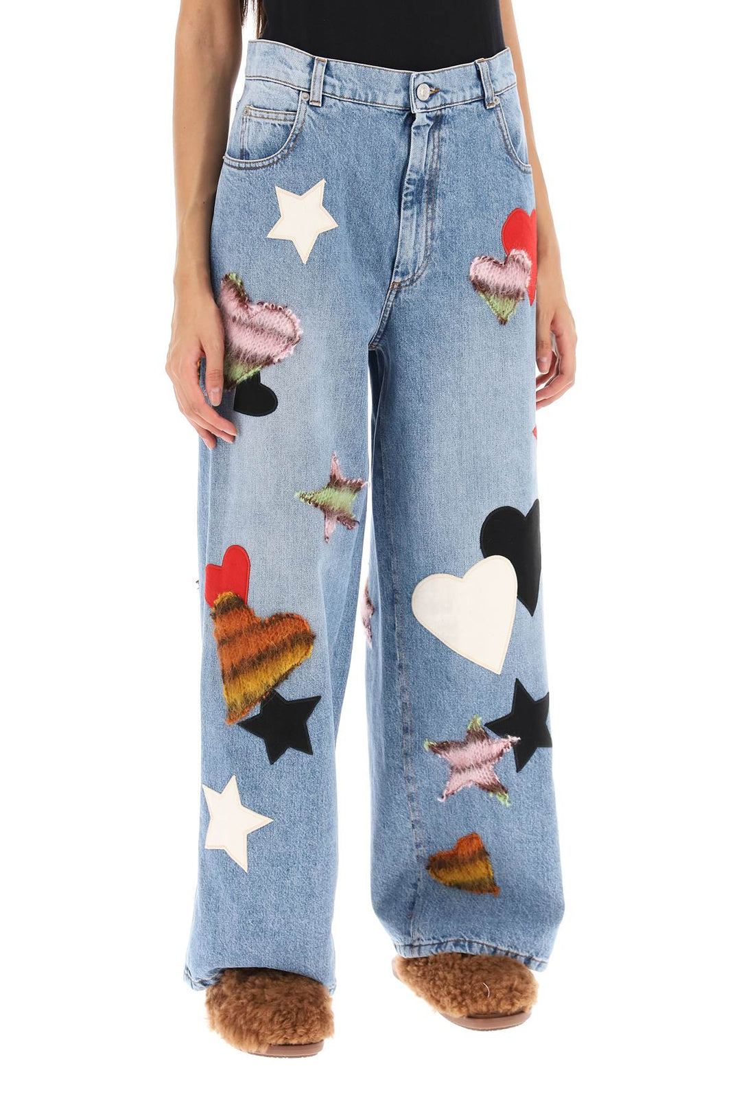 Relaxed Fit Jeans With Patches - Marni - Women