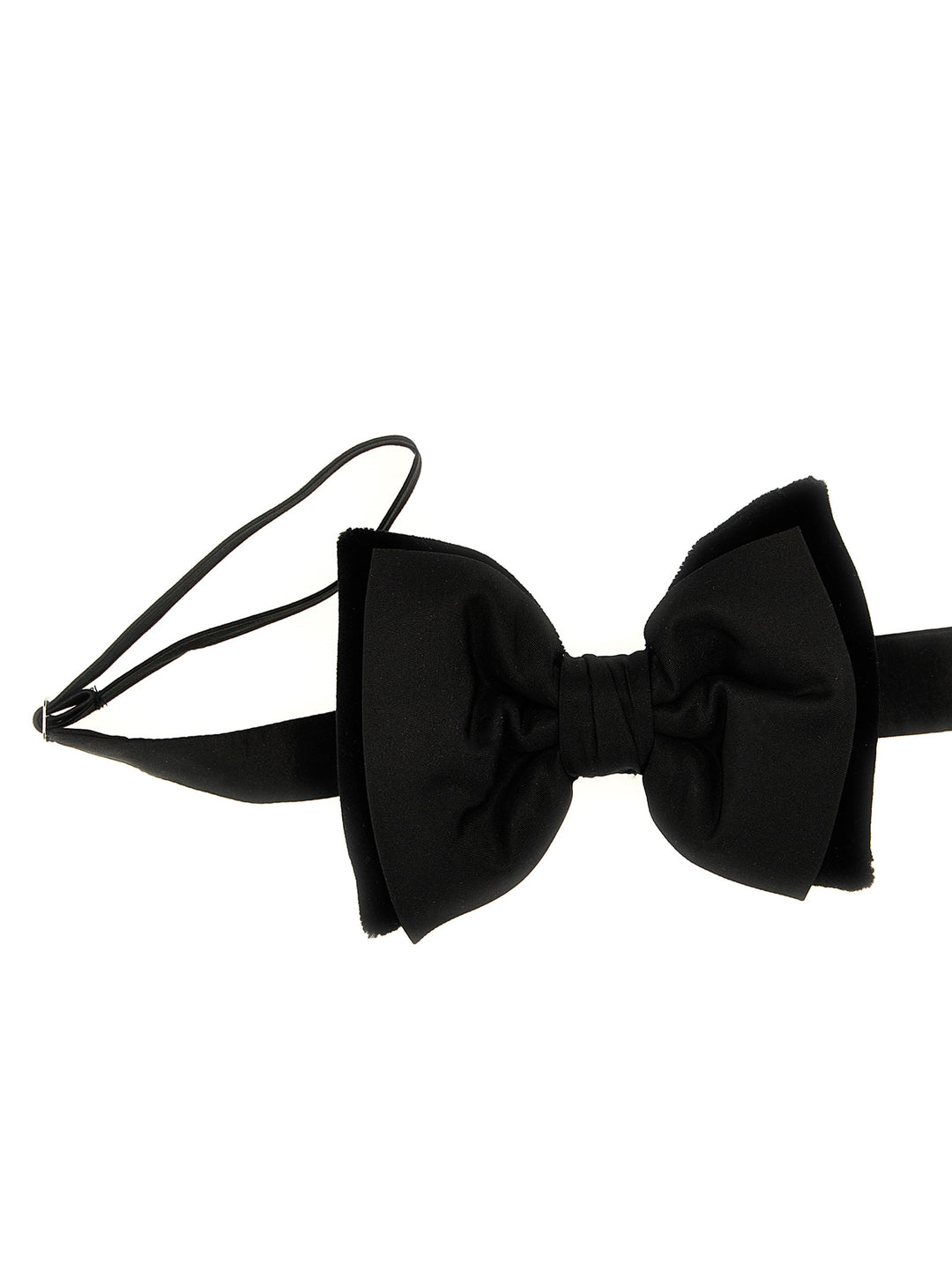 Satin And Velvet Bow Tie Ties, Papillon Black